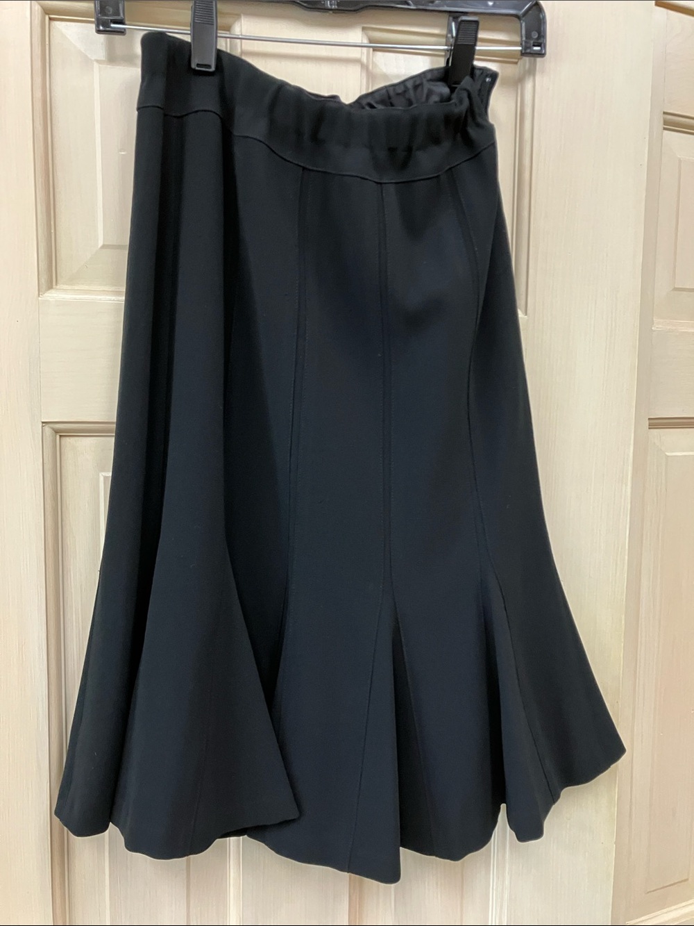 Carlisle Black A-Line Flared Panel skirt
